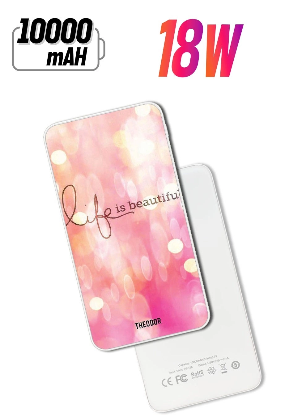 Theodor PPBA288 - 10000 mAh 18W PD Fast-Charging