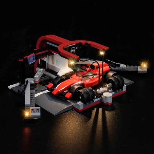 LED Light Set - Copper Line for LEGO F1 Pit Stop & Pit Crew with Ferrari Car 60443
