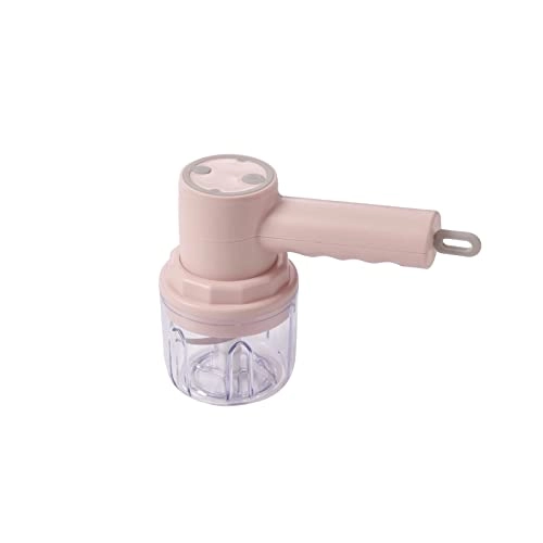 Mini Food Processors & Choppers - 3 In 1 USB Rechargeable Pink