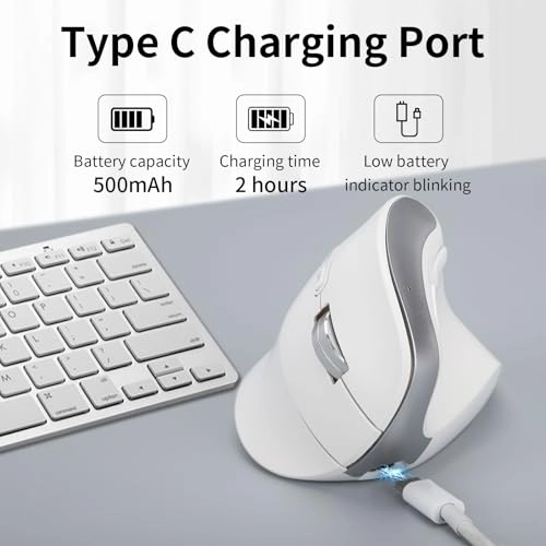 Vertical Wireless Mouse - Bluetooth