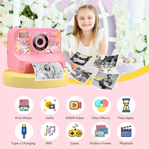 Z12 - Instant Print Camera 1080P Pink