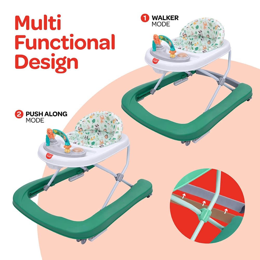 Stride Height Adjustable Walker - With Music