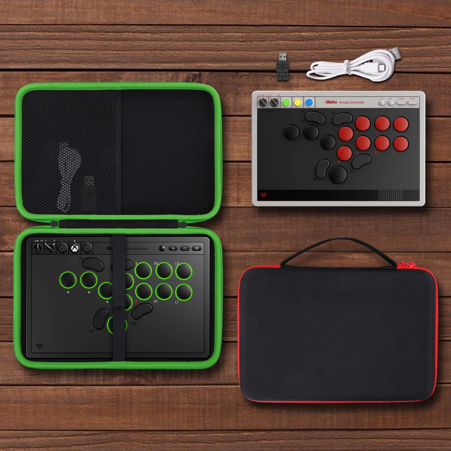 8BitDo All-Button Arcade Case - Switch & Windows