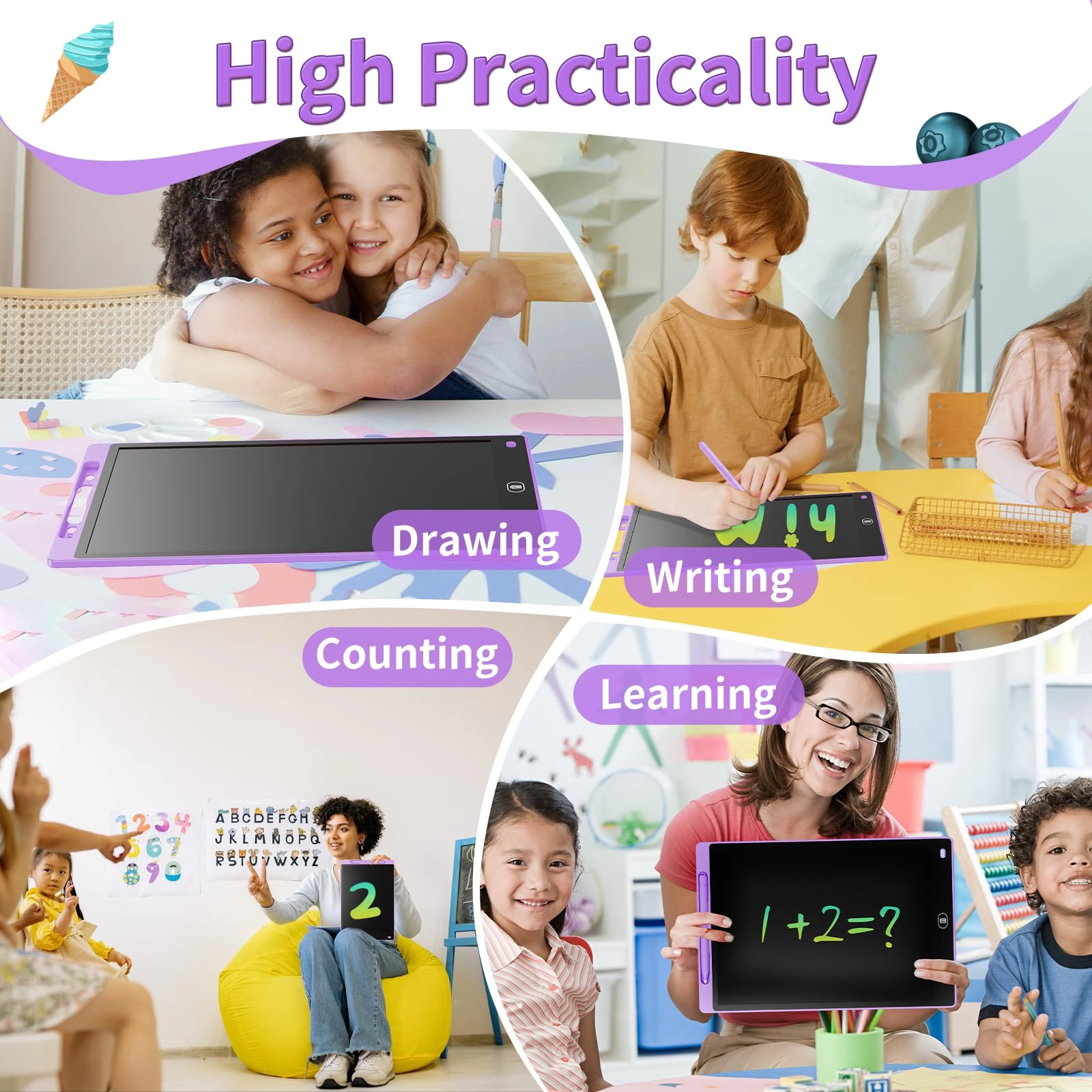 LCD Writing Tablet - 2 Pack Chalk