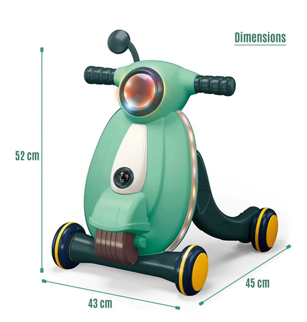 Multifunctional Baby Walker - Light And Music Green