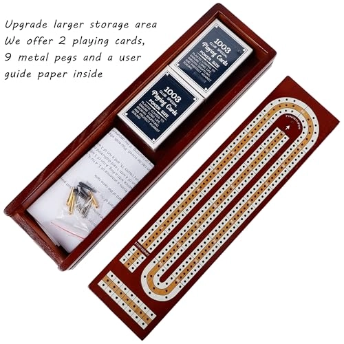 Cribbage Board - Solid Wooden 3 Track Set