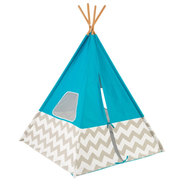 Deluxe Play Teepee - Bamboo and canvas 121.92 x 121.92 x 162.05 cm