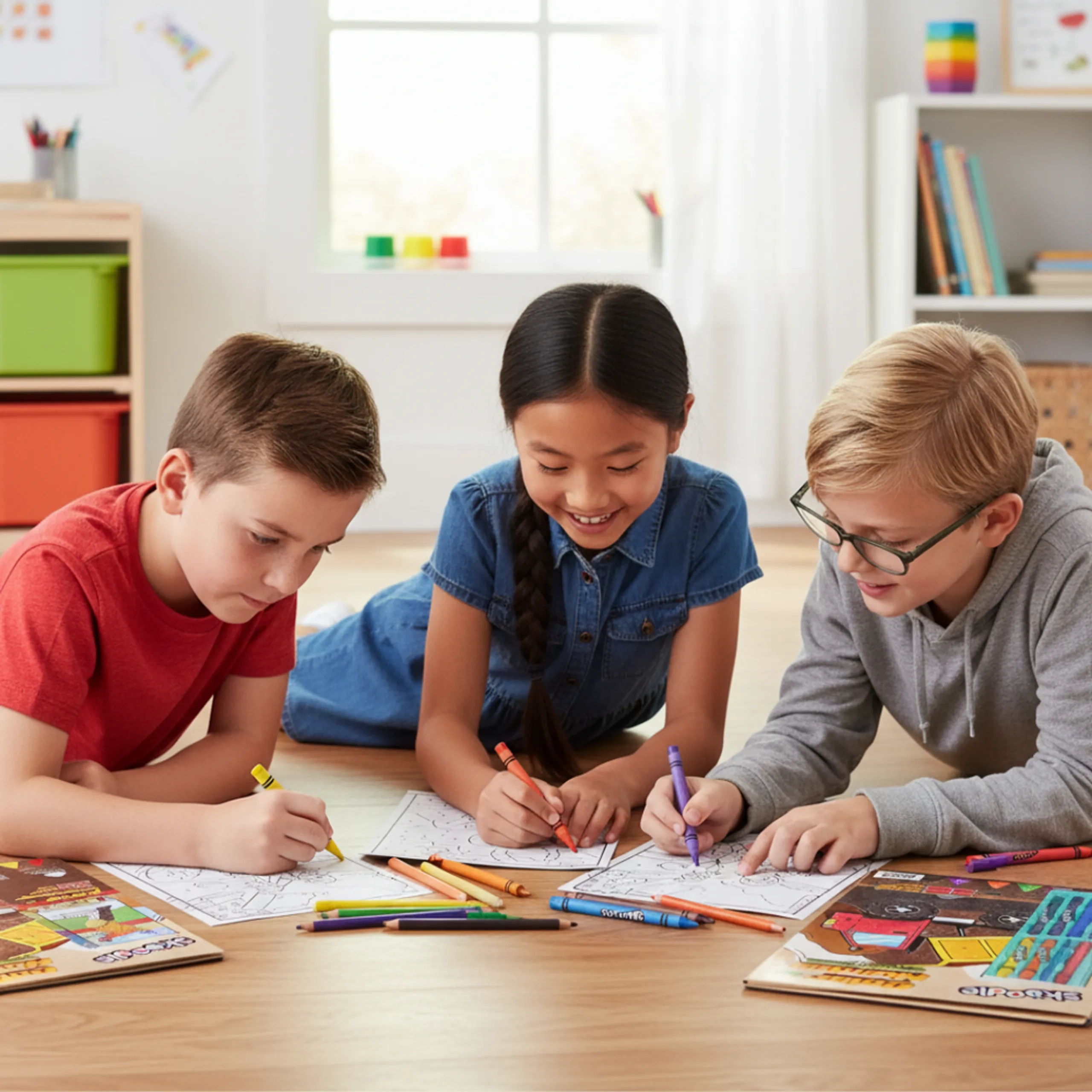 Color By Number Pages - 8 Crayons