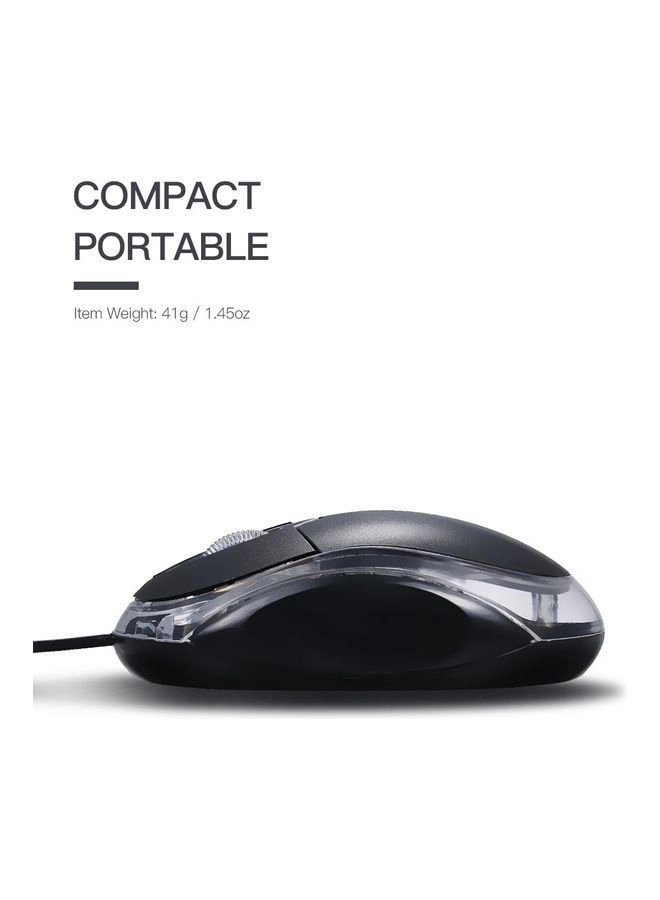 Mini Portable Optical Mouse - Wired