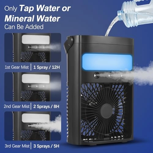 Portable Air Conditioner - 700ml 7-color LED 2H/4H Timer