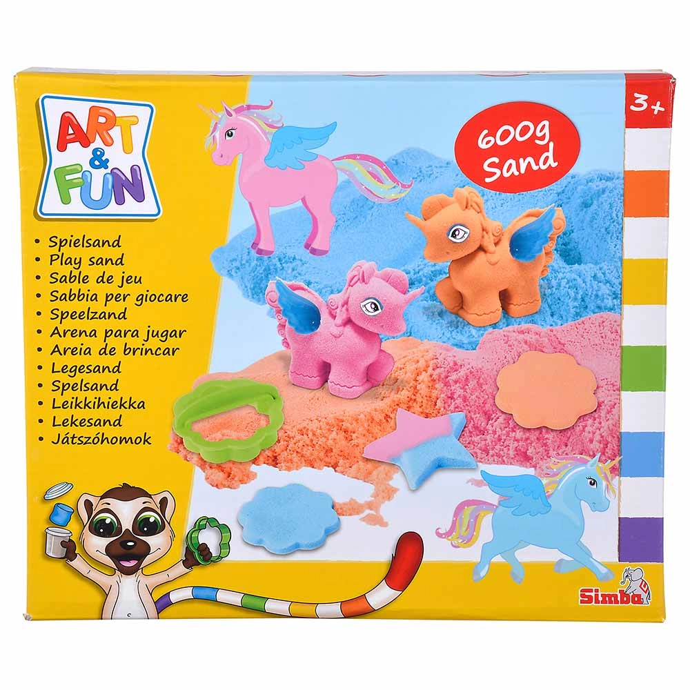 A&F Playsand Set Unicorn - 3 x 200 g Multi Colour