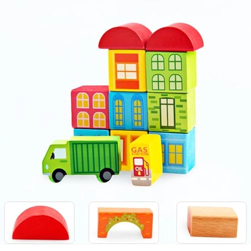 Wooden City & Transportation - 100pcs