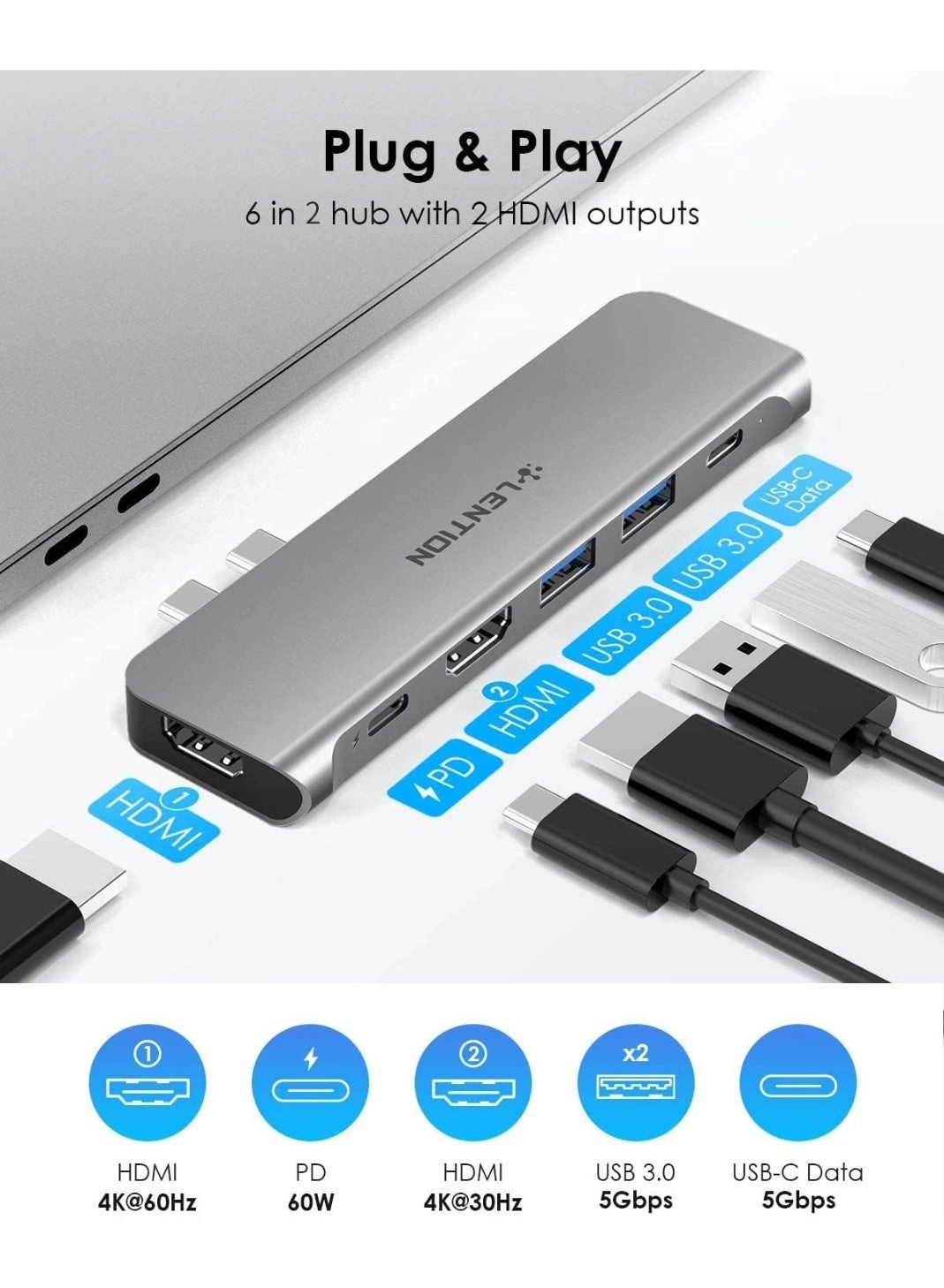 USB C Hub - USB 3.0 4K