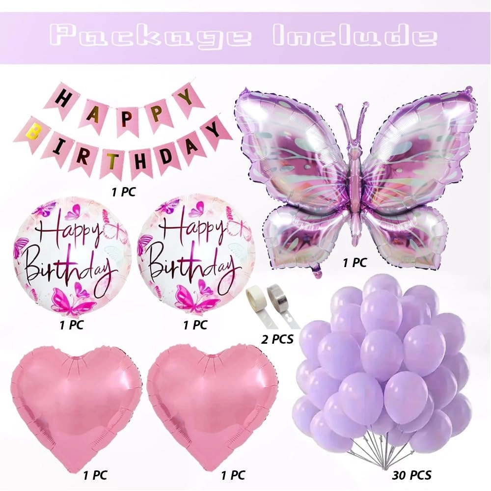 Butterfly Theme Kit - 38 Piece Birthday