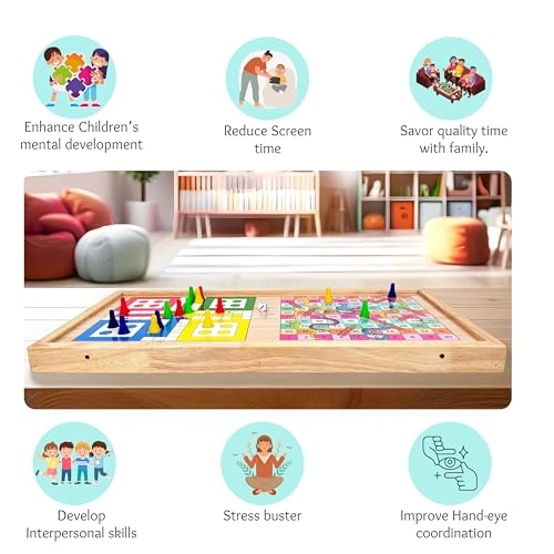 Ludo + Snake & Ladders + String Hockey