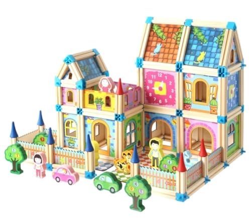 Master of Architecture - Wooden Castle Doll House Set Figures Car