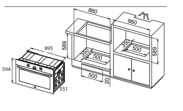 LIFE OVG9003005 90cm Gas Oven