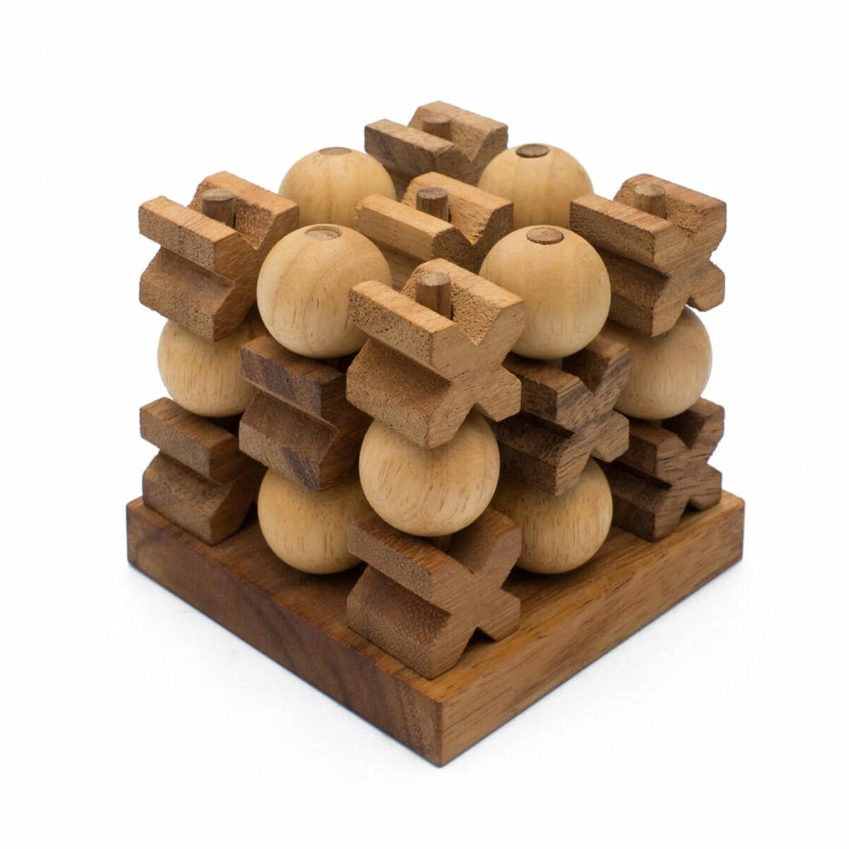 SiamMandalay Mini Tic-Tac-Toe 3D Puzzle (0624137118942) - 28 pcs