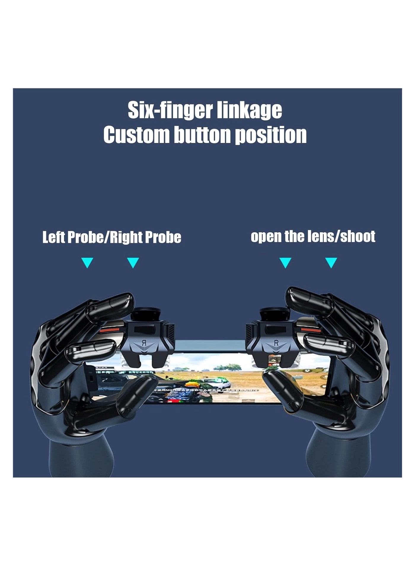 6 Trigger Mobile Controller - Pubg Call of Duty Fortnite Knives Out Rules of Survival