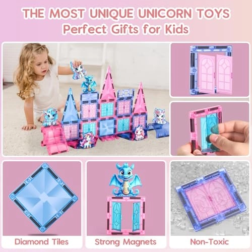 Magnetic Tiles Unicorn - 49 pcs