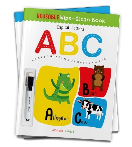 Prakash books Reusable Wipe And Clean Book - Capital Letters - 16 pages