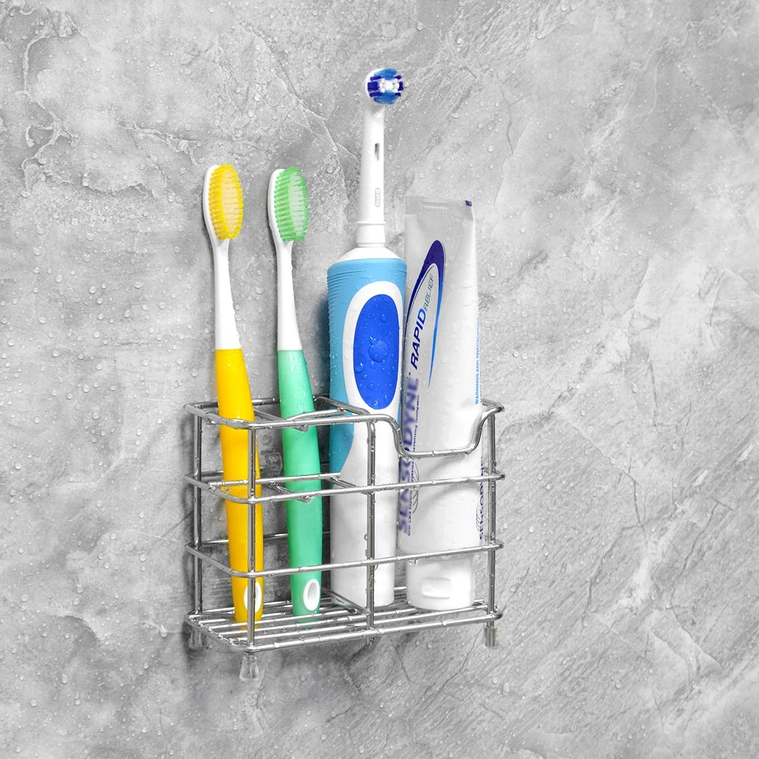 Wall Mount Toothbrush Holder - 5 Slots