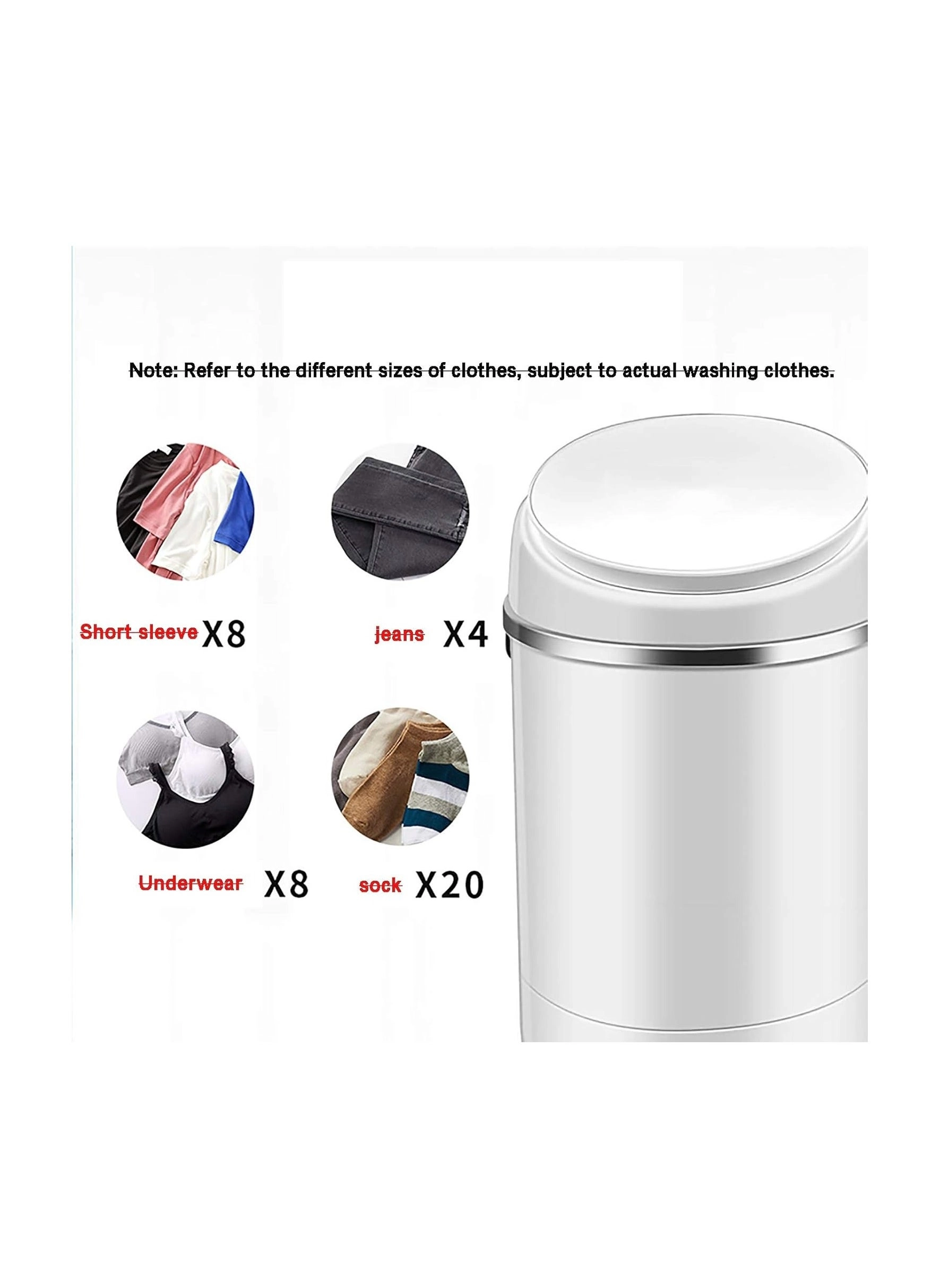 Mini Household Semi-Automatic Washing Machine – Compact Single Tub Washer for Baby Clothes, Kids Clothing, and Small Loads – Desktop Washing Machine for Home, Dorms, and Apartments