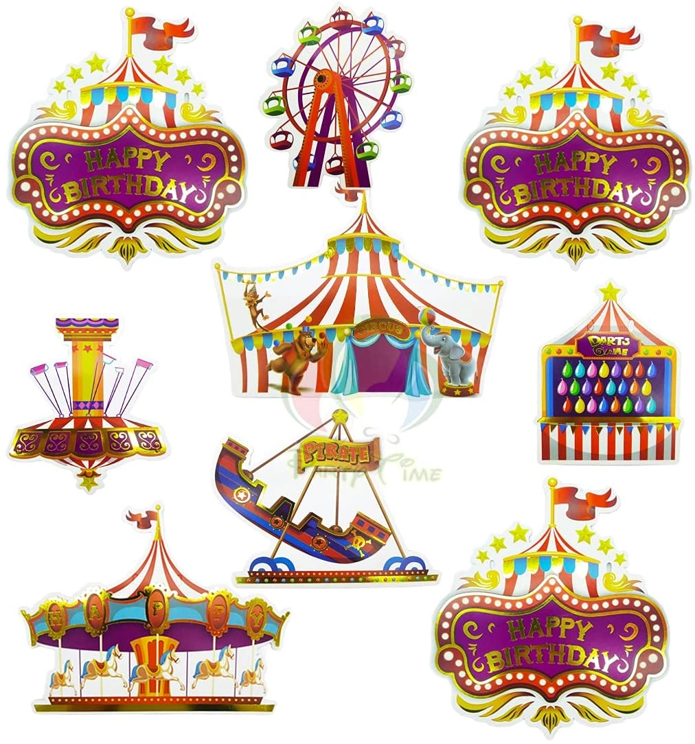 Carnival Happy Birthday Paper Banner
