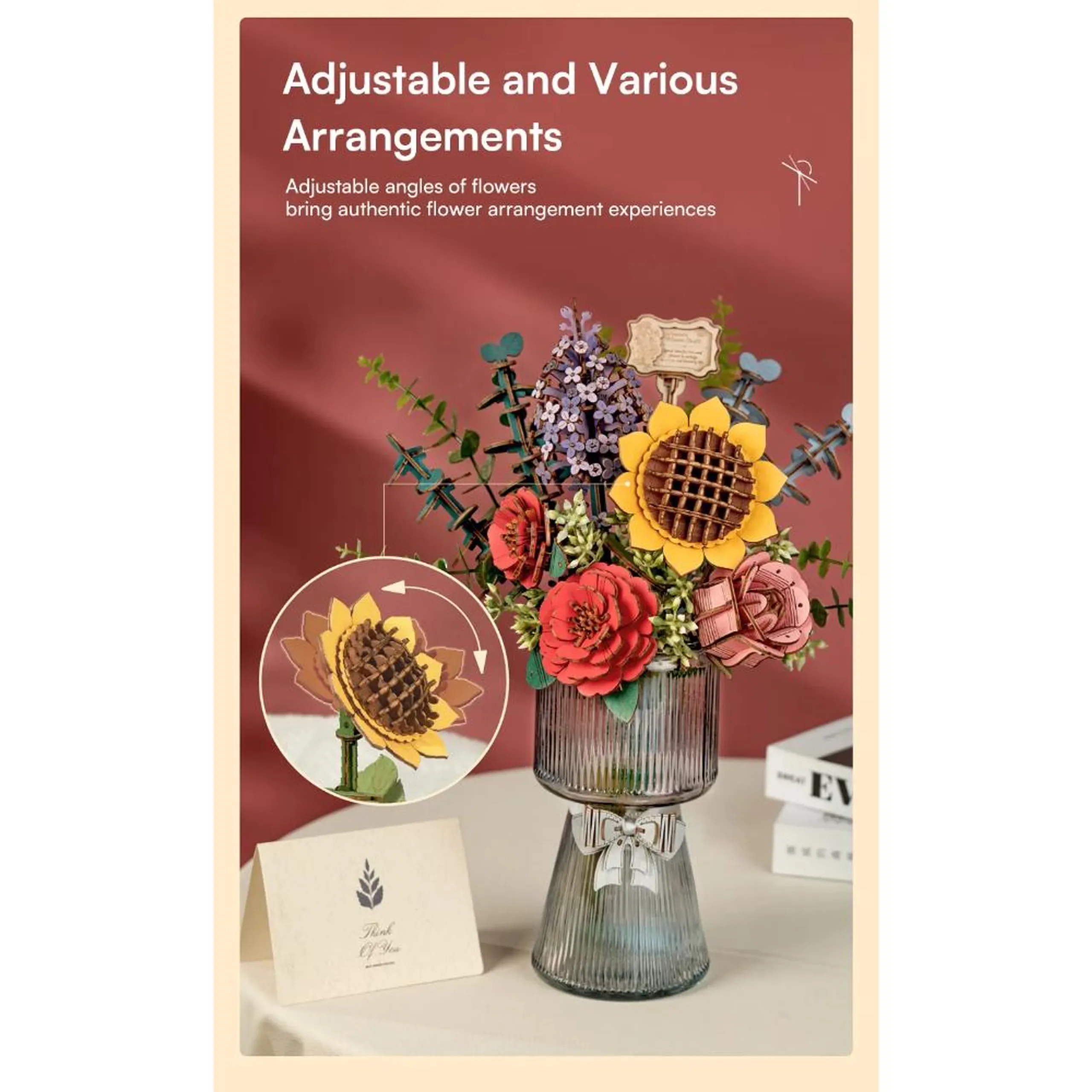 DIY Wooden Bloom Craft Sunflower - 8+ years 86 pcs