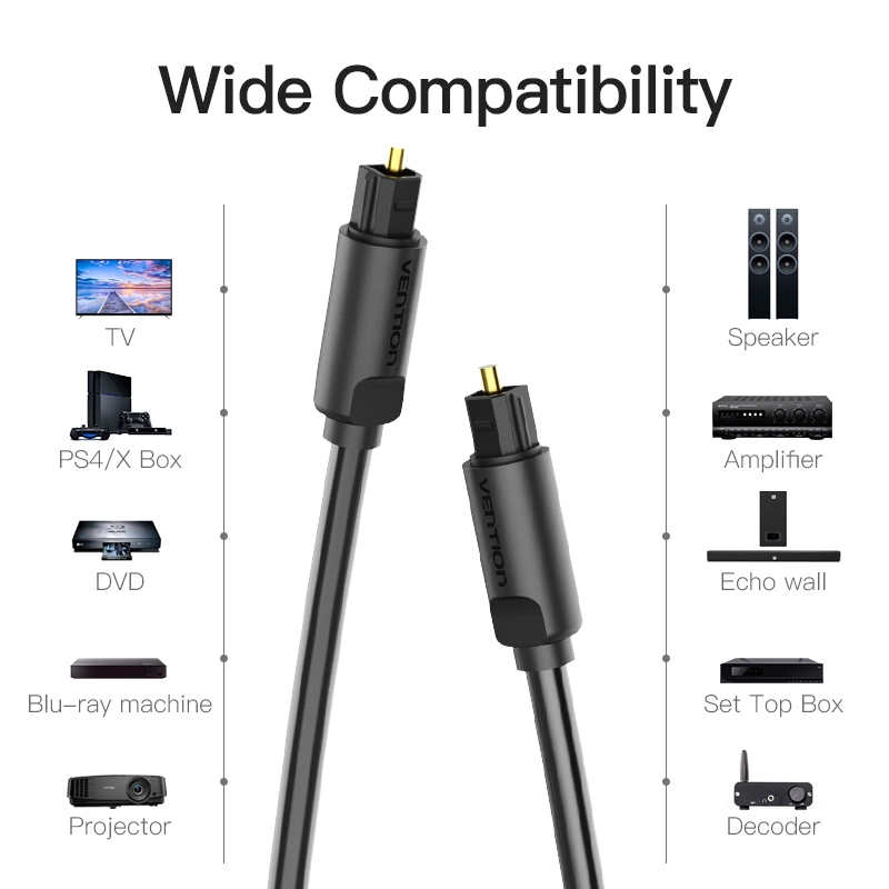Optical Fiber Audio Cable - 2 m
