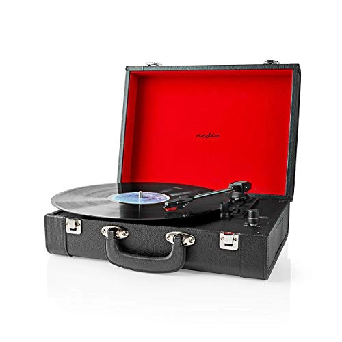Turntable Record Player - 18 W Built-in Speakers Bluetooth 4-Hour Battery Life