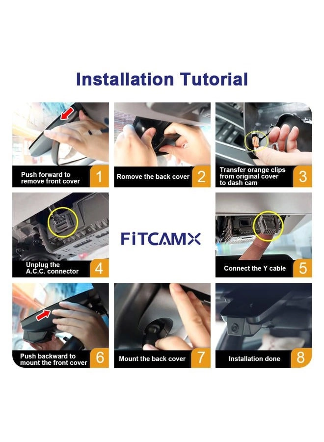 Dash Cam 2160 X 1080 pixels for Toyota Tundra 2017-2021 & Sequoia 2017-2022