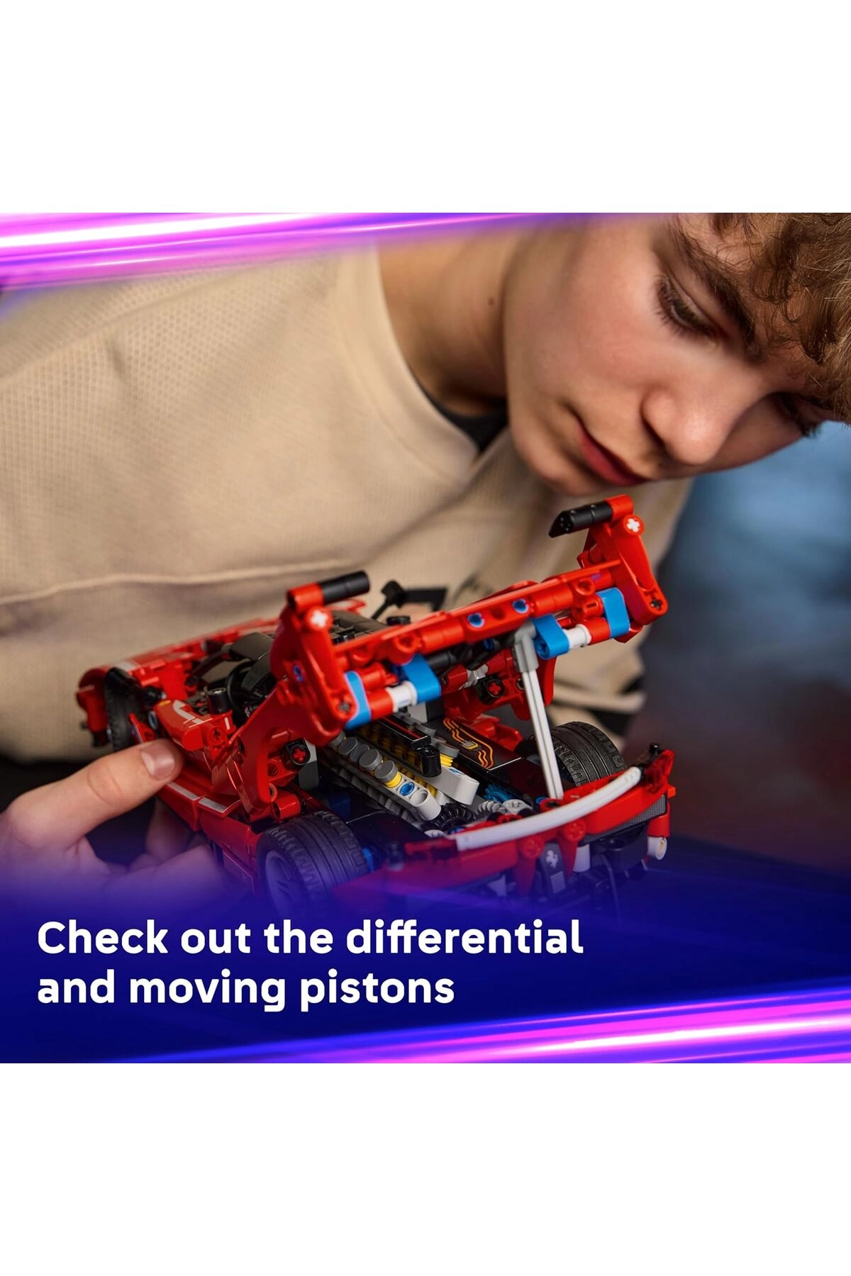Technic Ferrari FXX K (42212) - V12 engine moving pistons