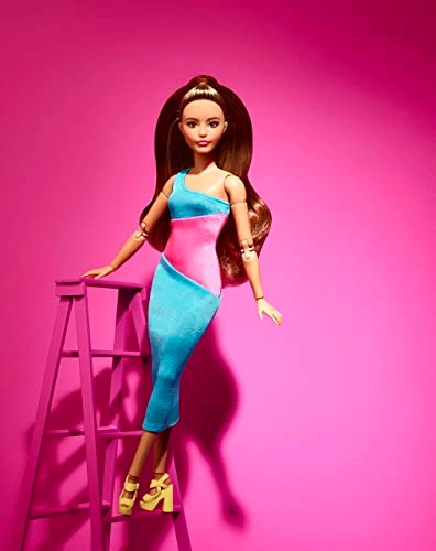 Barbie Looks - Brunette Color Block One-Shoulder Midi Dress Ages 6+