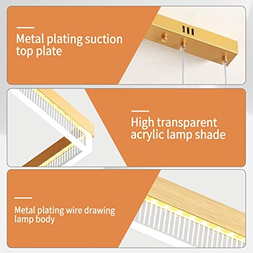 2 Square Chandelier - 3000K-6000K Dimmable