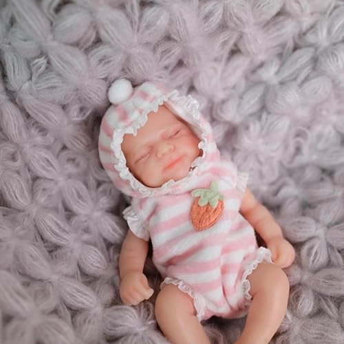 Reborn Baby Doll - 6 Inch Vinyl Closed Eyes Ages 3+