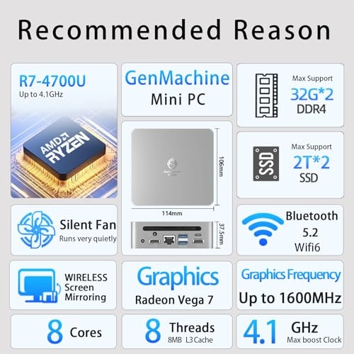 Mini PC - 16GB 512GB AMD Ryzen 7 4700U