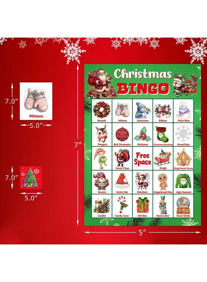 Merry Christmas Bingo Game - 24 Players