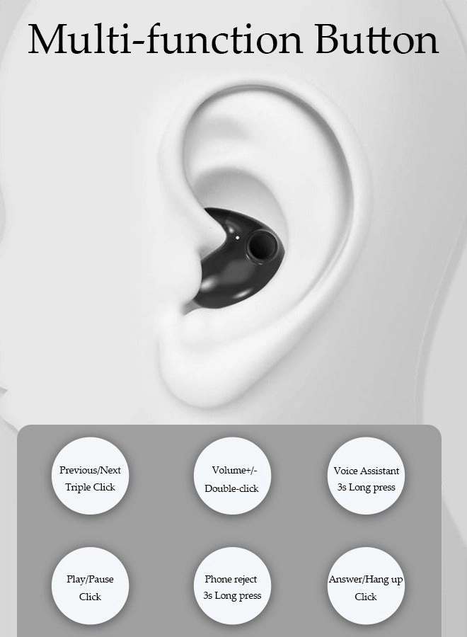 Clip On Bluetooth Earphones Wireless Earbud