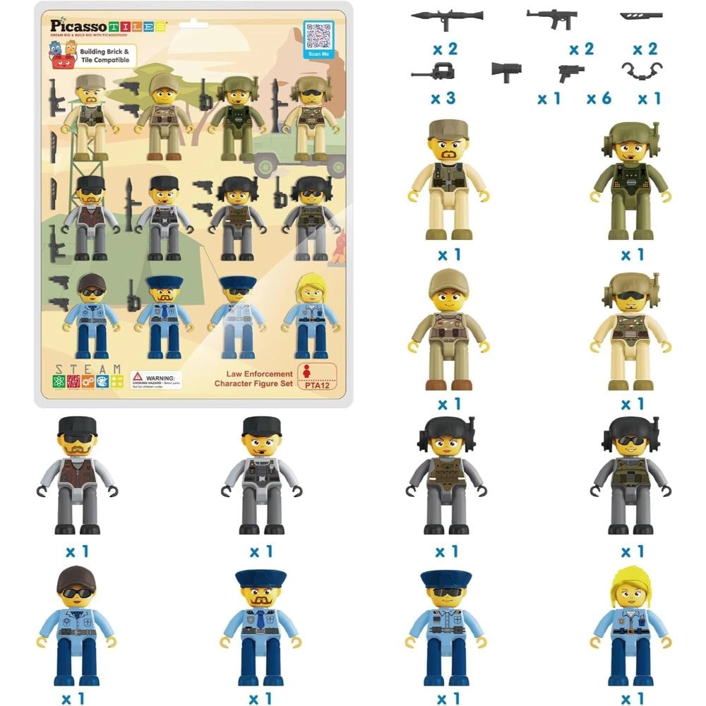 Magnetic Law Enforcement Character Figures - Law Enforcement 12 pcs