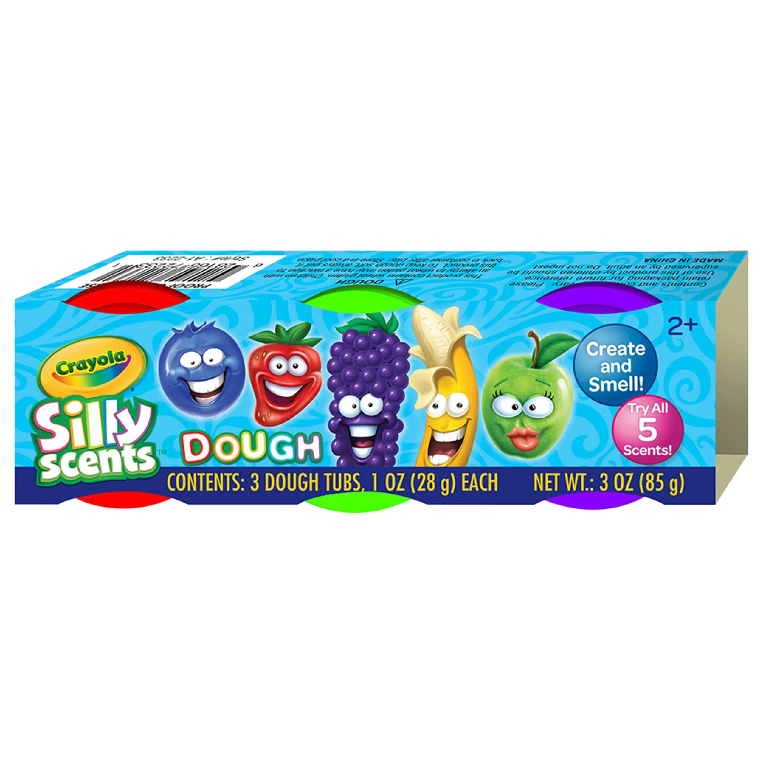 Crayola Silly Scents Dough In Sleeves - 170g 3pcs