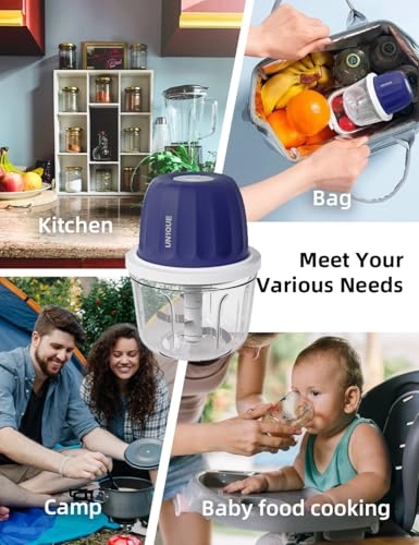 Mini Electric Chopper - 250 Milliliters Rechargeable