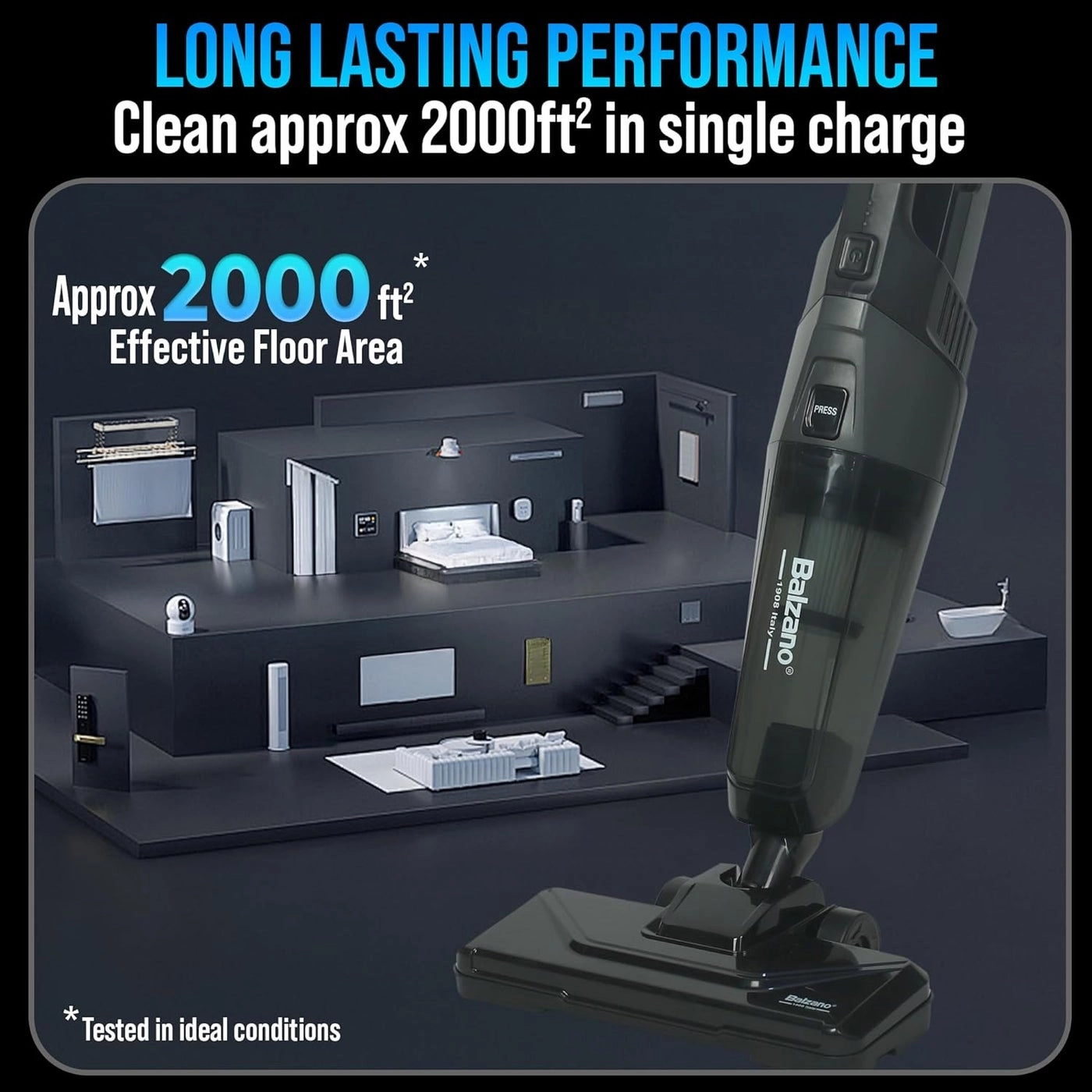 2in1 Cordless Stick Vacuum Cleaner - Upto 25min