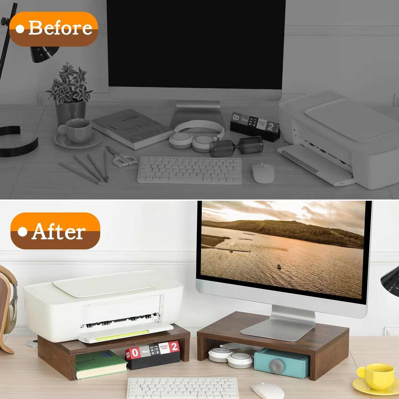 Adjustable Monitor Stand Riser Pack