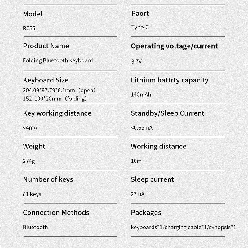 Foldable Keyboard - Bluetooth