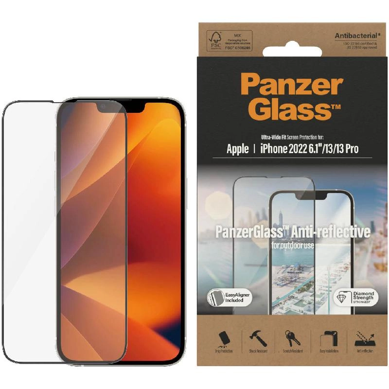 Ultra Wide Fit Clear Tempered Glass Screen Protector for iPhone 16 Plus