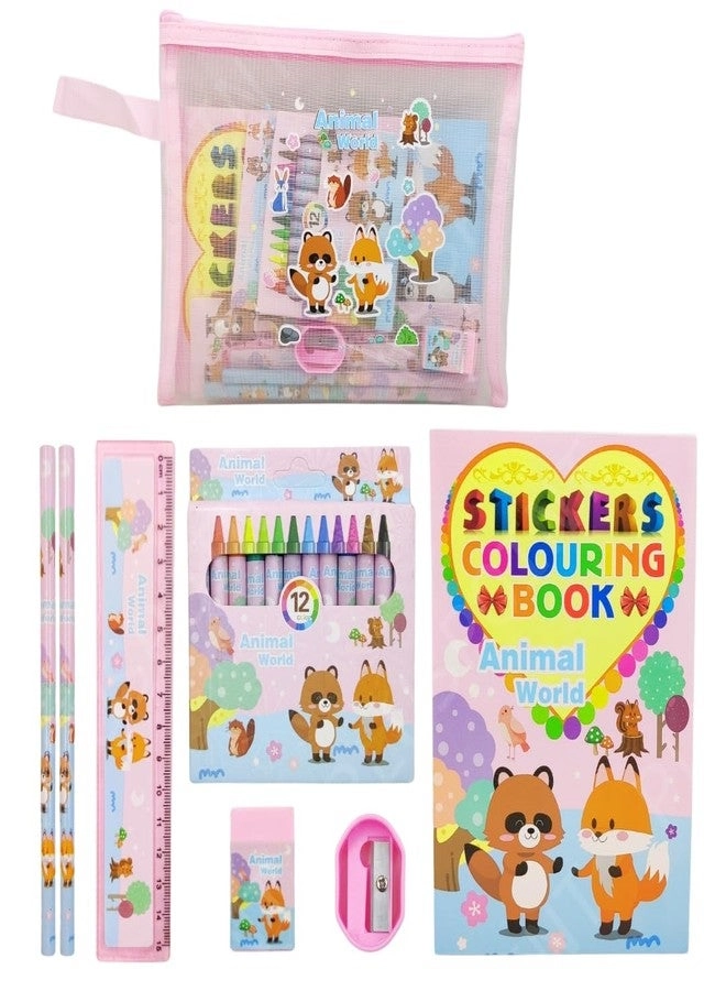 PLUSPOINT Animal World Gift Set - 8 Pcs