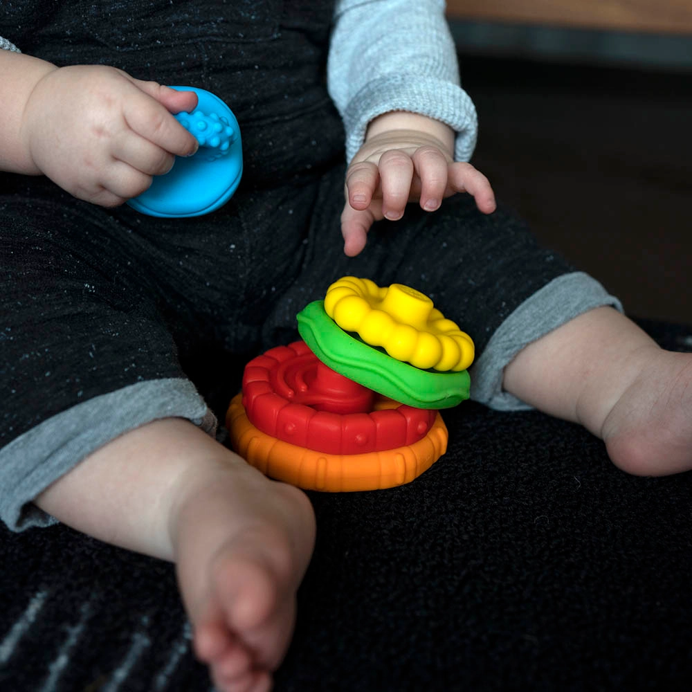 Stacking Teether Toy - Multi Colour 0 +