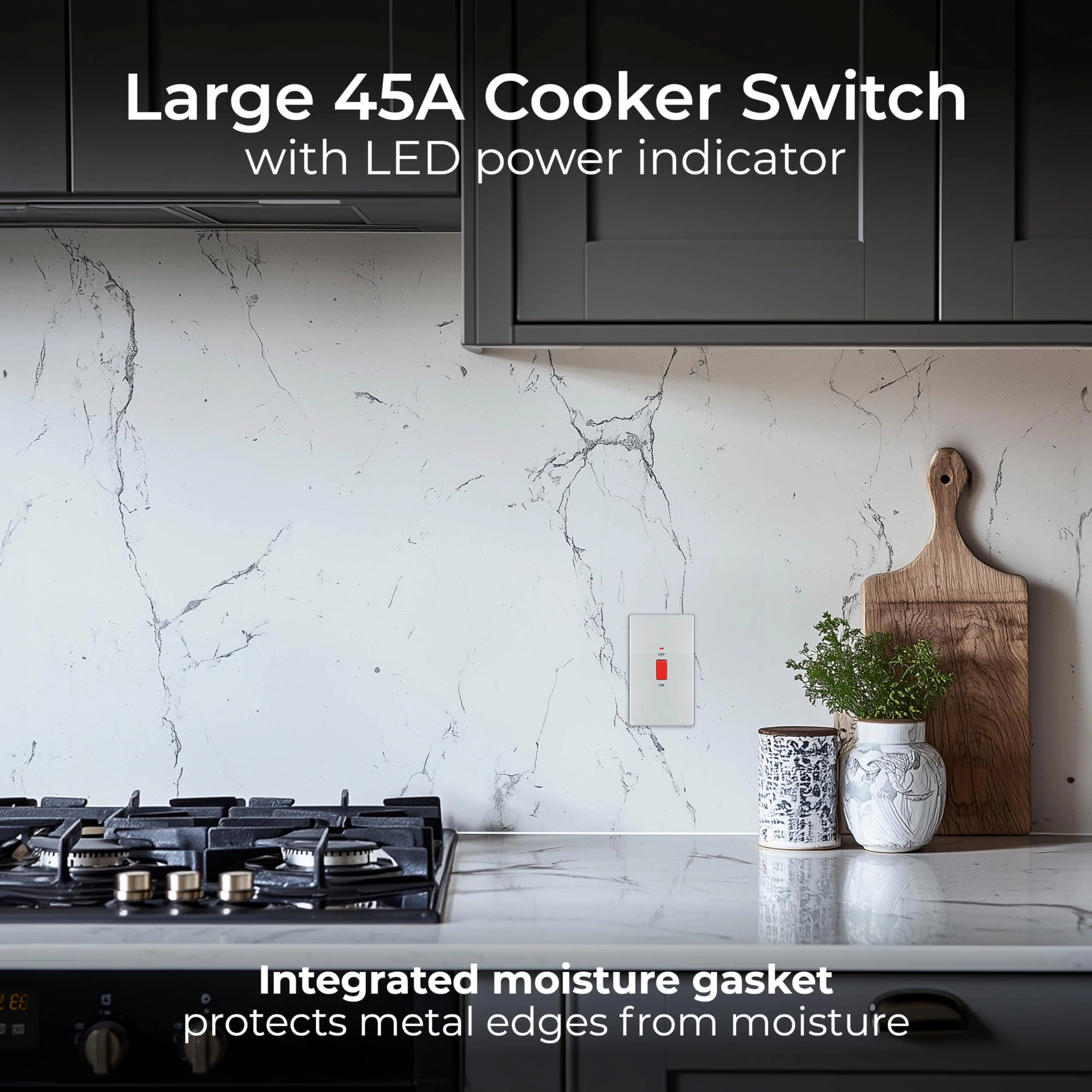 FPC72 - 45A Double Pole Cooker Control Switch Unit