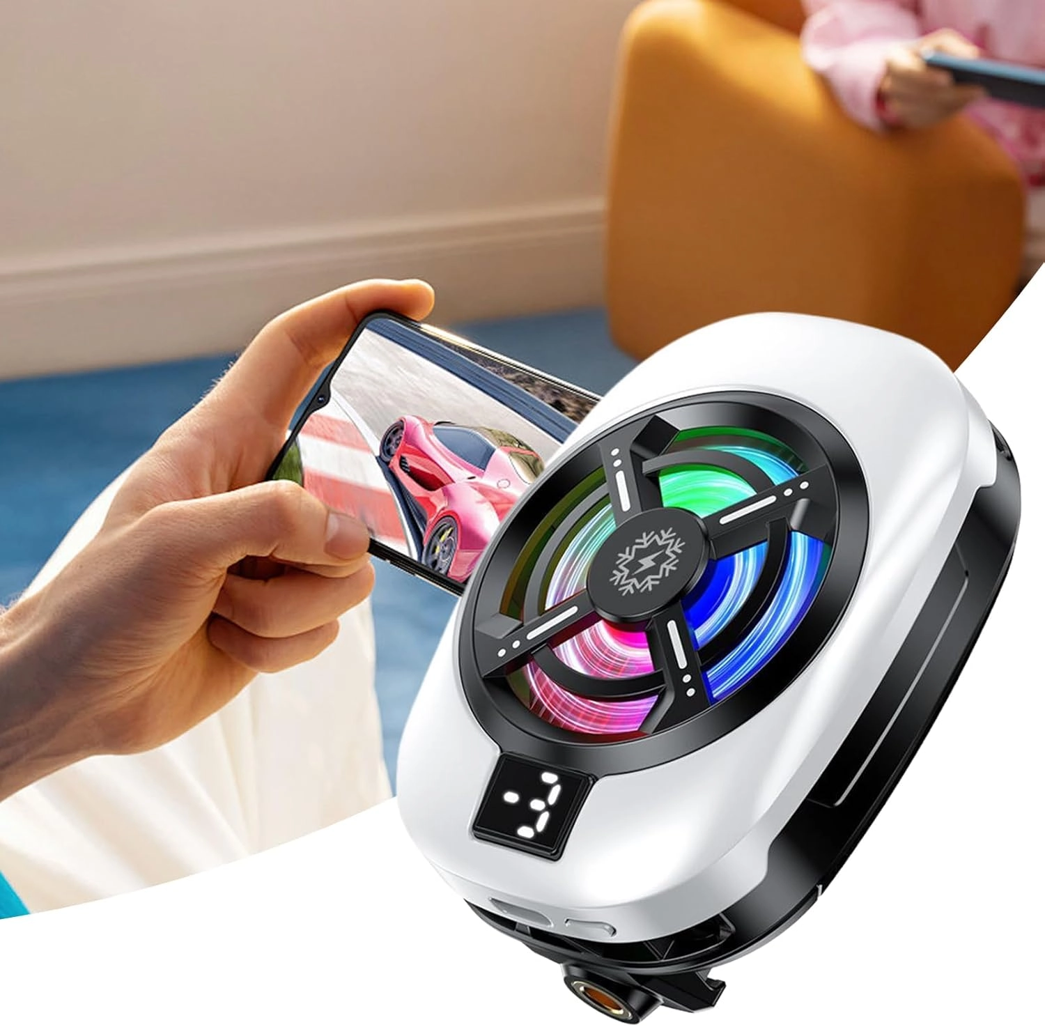 Silent Phone Cooler - Magnetic RGB Fan